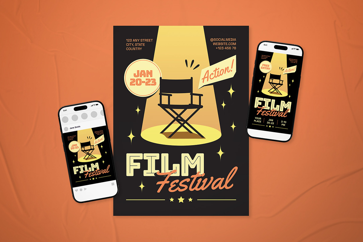 Film Festival Event Flyer Set, a Flyer Template by The Good Store (Photo 1 of 2)
