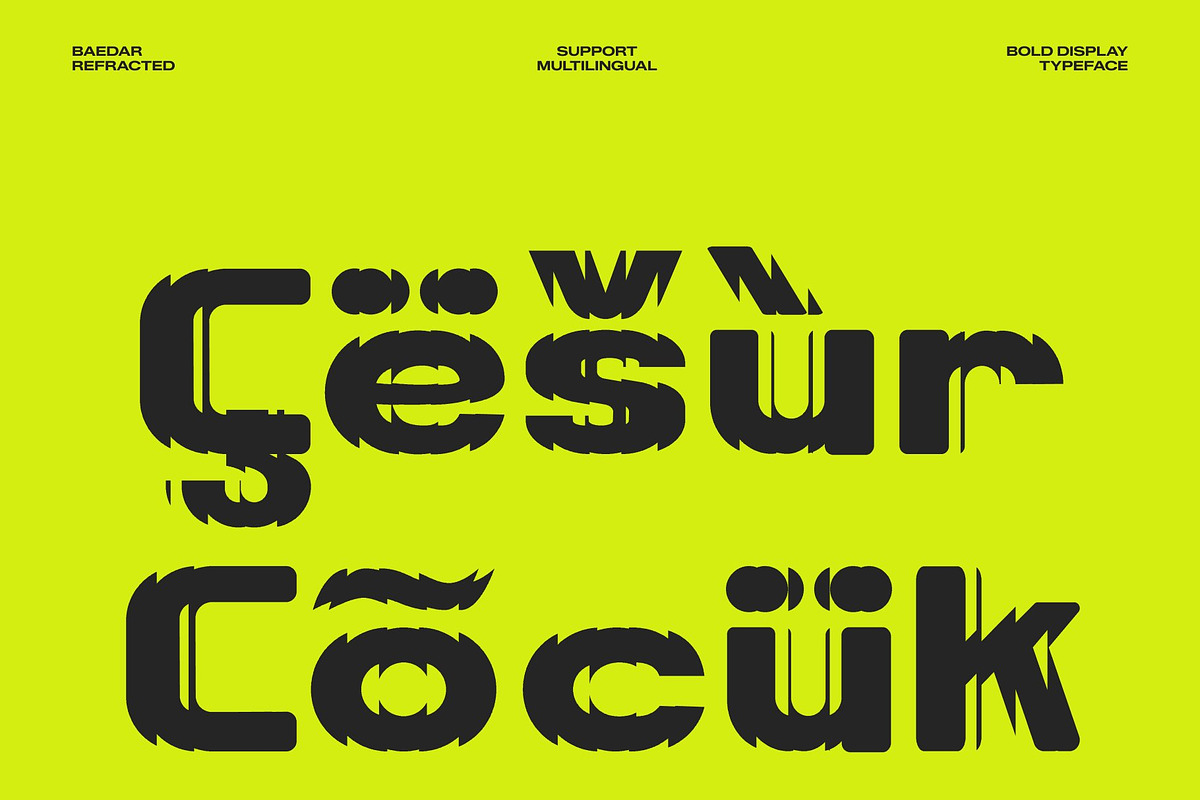 Baedar Refracted, a Sans Serif Font by Craft Supply Co. (Photo 7 of 8)