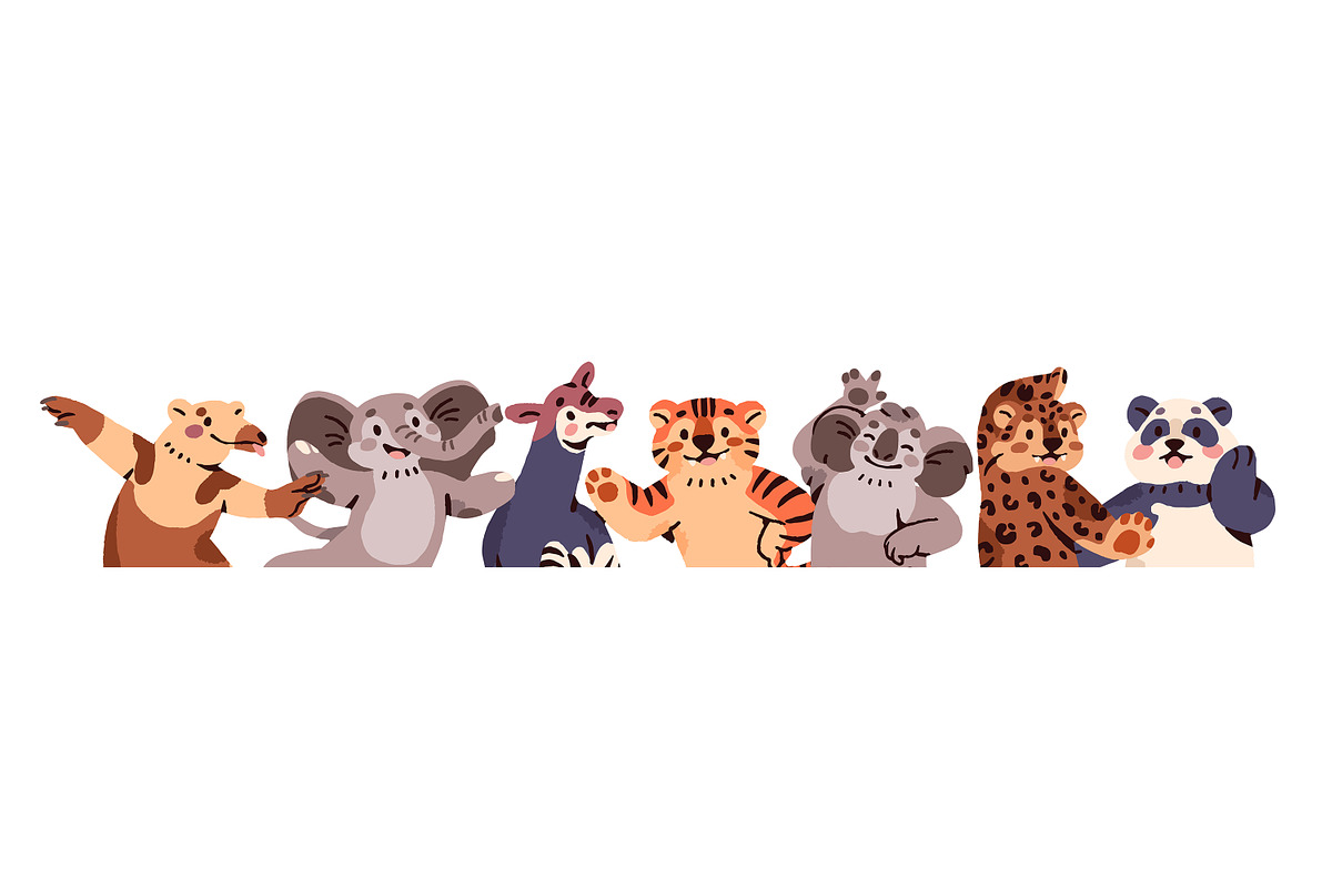 Funny animals dancing set, cards, an Animal Illustration by PaperTrident (Photo 8 of 13)