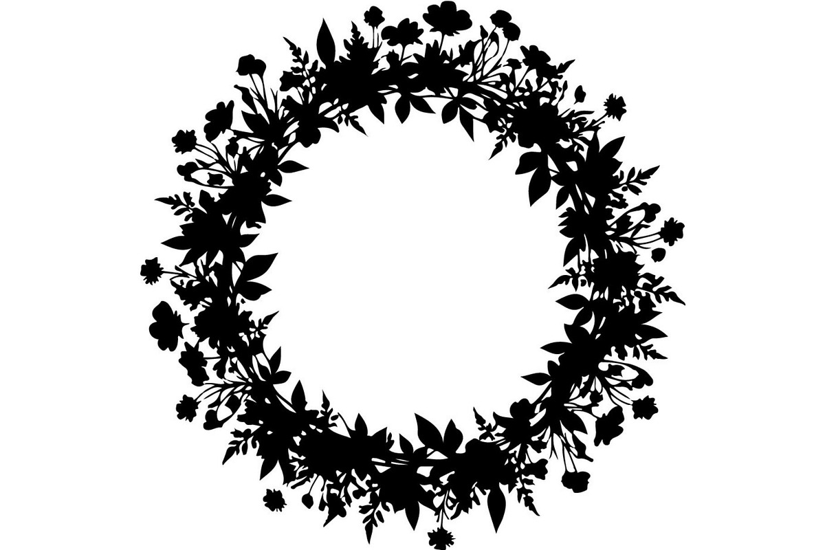 Botanical Laurel Wreath Silhouette, an Object Graphic by Creativeshirt (Photo 5 of 17)