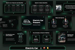 Electric Car Presentation Template, a Presentation Template by BumbleGraph Studio