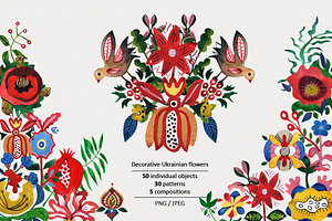 Decorative Ukrainian Flowers