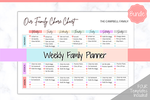 Weekly Family Chore Chart Printable