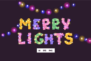 Colorful Fairy Letters & Lights