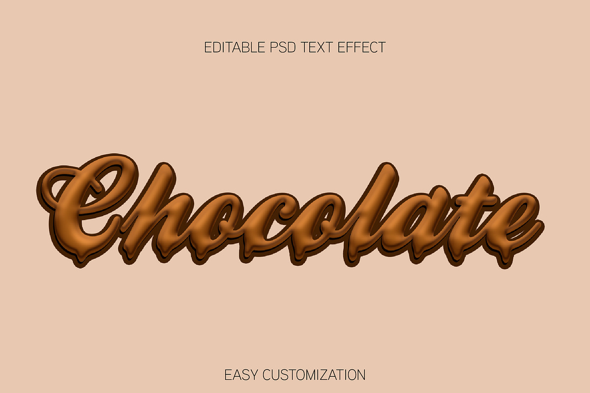Chocolate Melt Script Text Effect