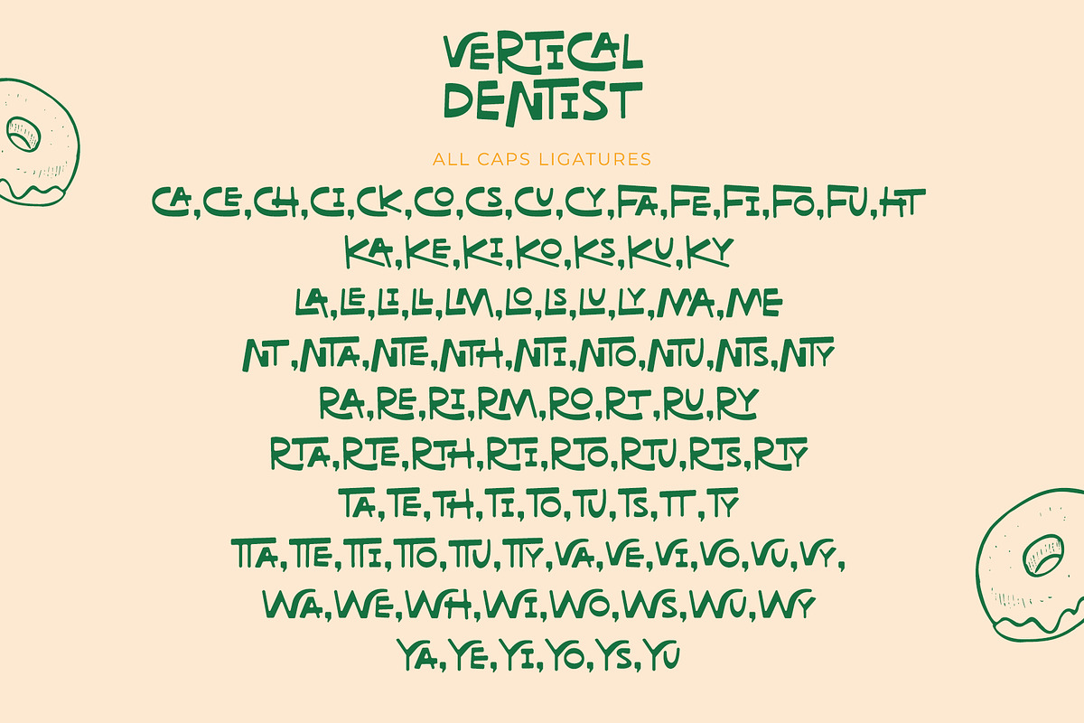 Vertical Dentist - Fun Ligature Font, a Sans Serif Font by Airotype (Photo 11 of 12)