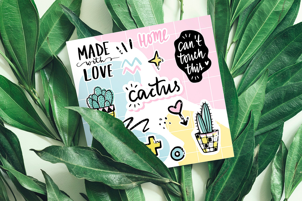 Cacti set. Vector cactus., a Decorative Illustration by Yana Lesiuk (Photo 2 of 5)
