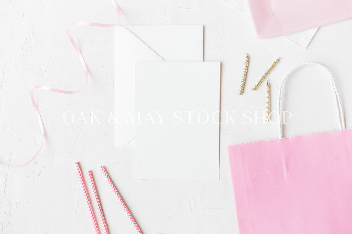 Girls Birthday Card JPEG Mockup, a Product Mockup by PrettyGrandmillennial