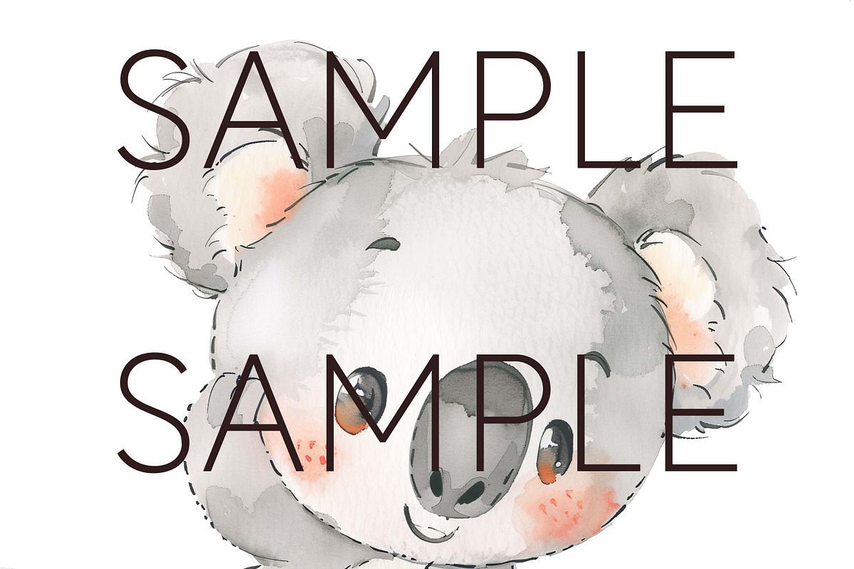 Australian Nursery Koala Clipart, an Animal Illustration by Pawcasso's Portraits (Photo 2 of 10)