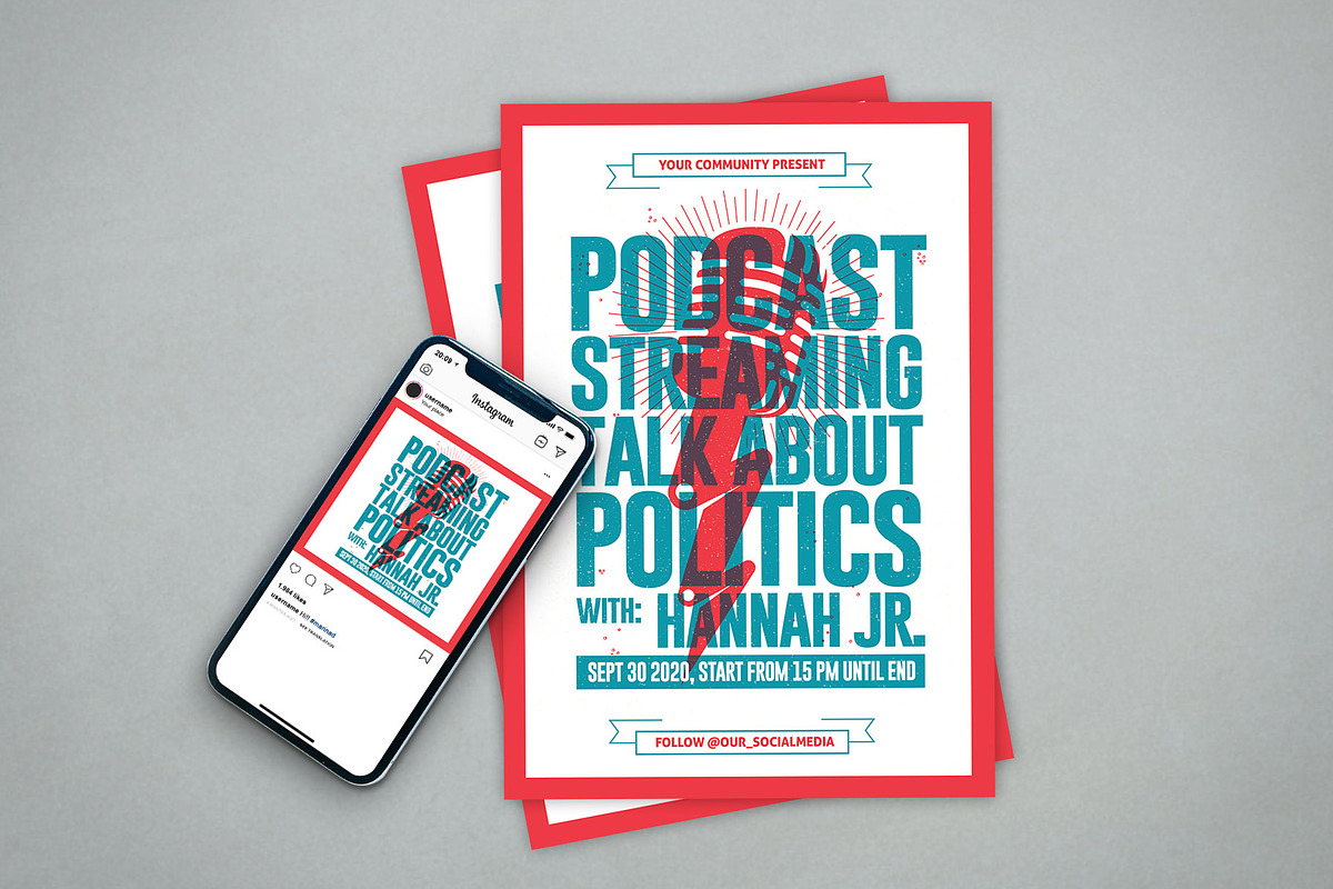 Podcast Flyer, a Flyer Template by Graphr (Photo 1 of 3)