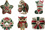 Crochet Christmas Clipart PNG, an Illustration by Black Bird Studio (Thumbnail 4 of 6)