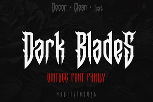 DarkBlades, a Font by Sentavio