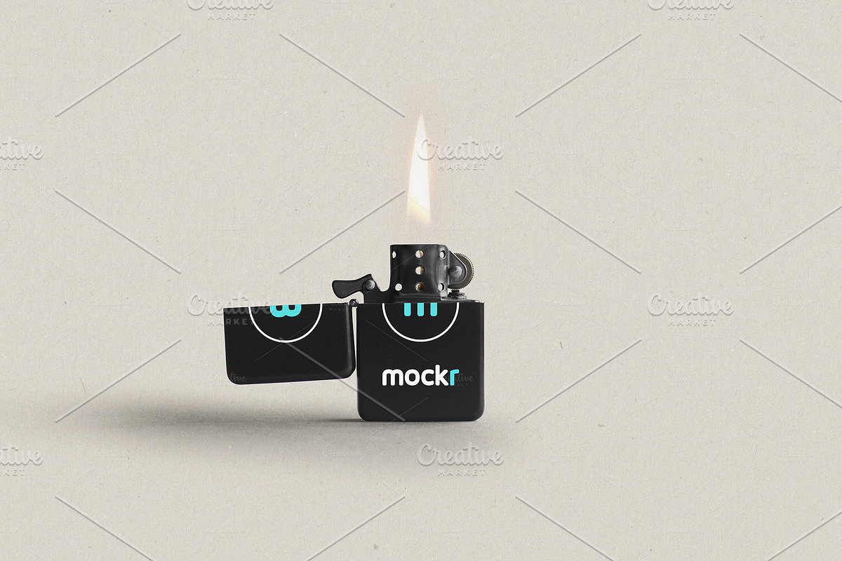 Zippo Flip Lighter Mockup, a Product Mockup by Mokr (Photo 3 of 4)