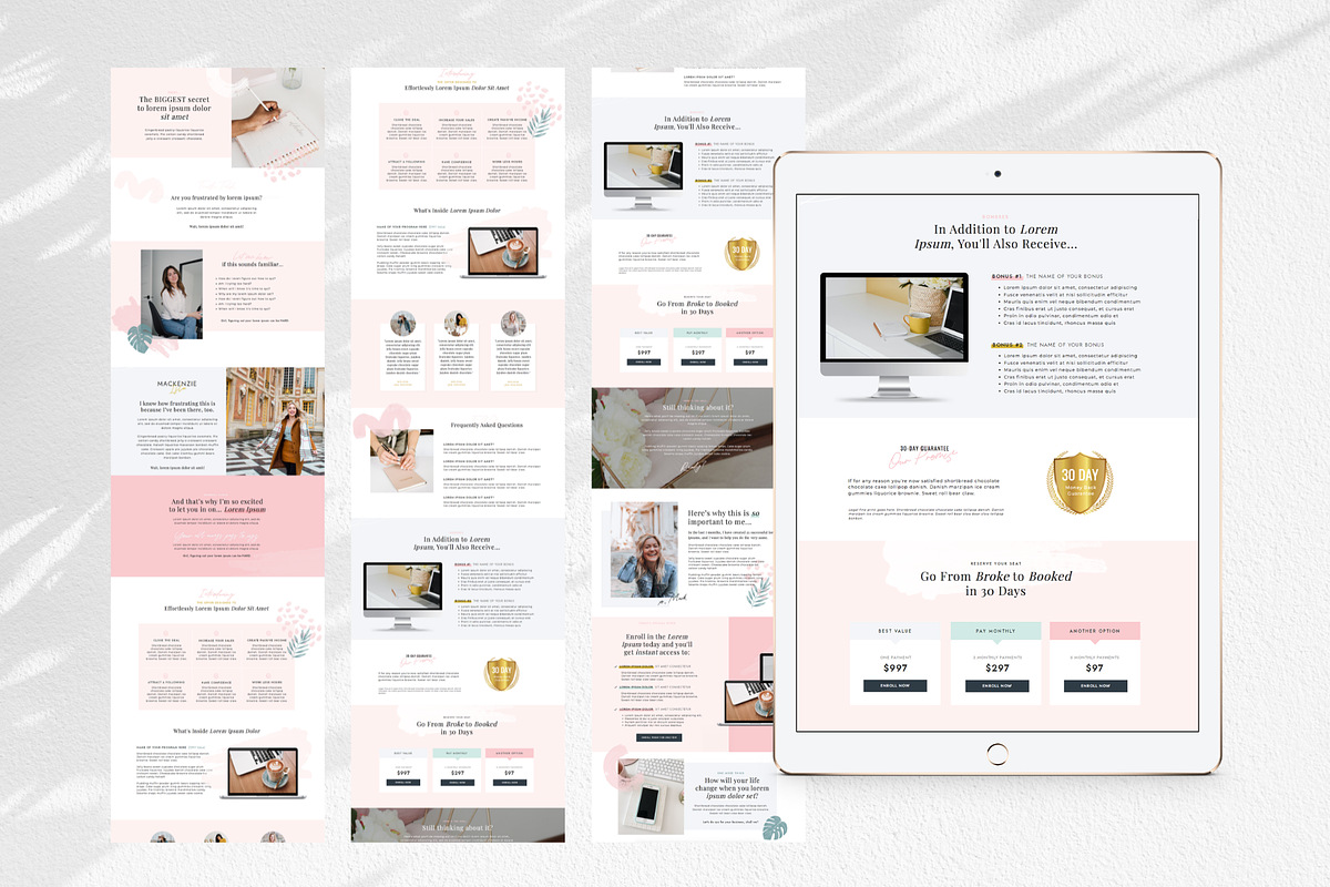 Showit Sales Page Bundle Templates, a Landing Page Template by Sugar Studios (Photo 7 of 8)