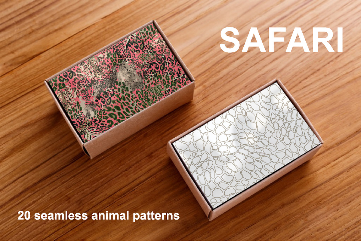 Safari Set. Seamless Animal Prints, a Pattern Graphic by Svetlana Kononova (Photo 7 of 9)