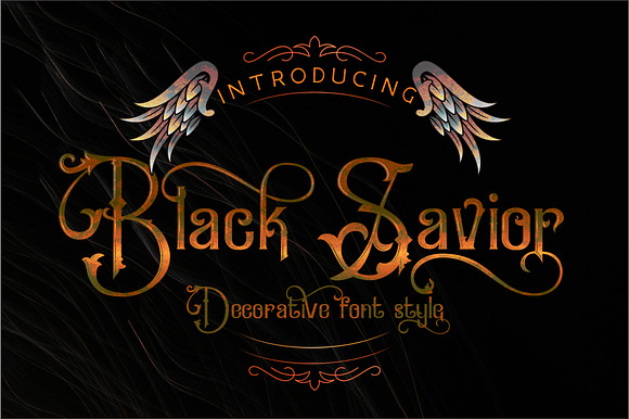 Black Savior Victorian Retro Font