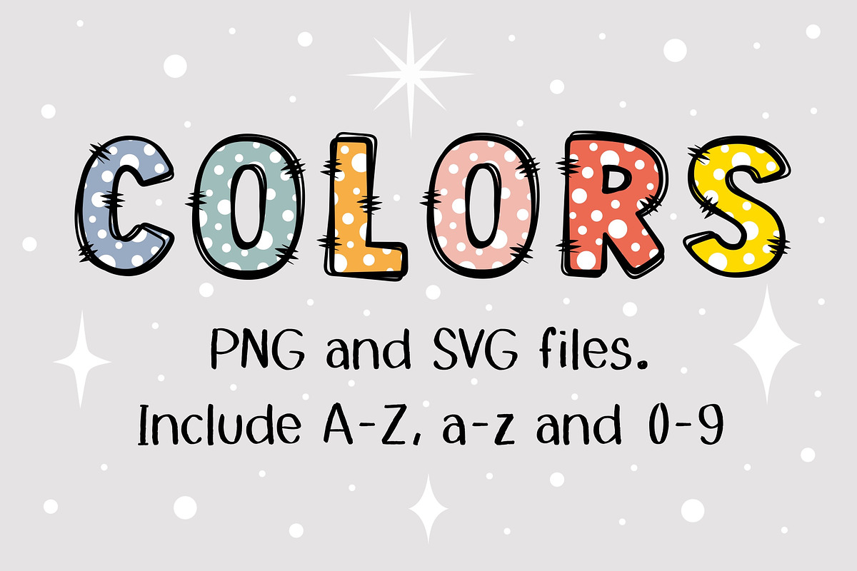 Colors Polka Dots OTF PNG SVG, a Symbol Font by DREAMs Soul G. (Photo 5 of 5)