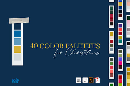 40 Color Palettes for Christmas, a Palette Add-On by Pulpixel Design