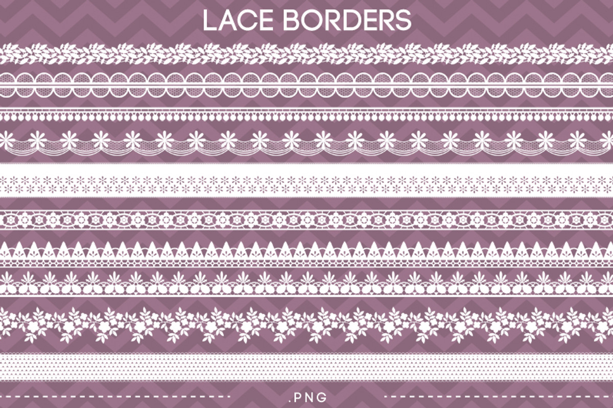 40 Lace Borders Bundle Save 40%, a Decorative Illustration by AzmariDigitals (Photo 2 of 5)