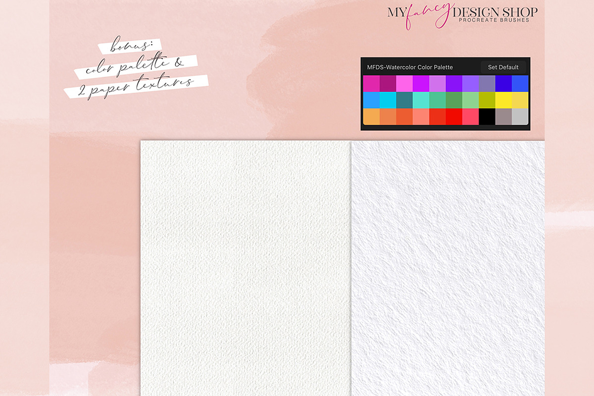 Procreate Watercolor Brush Set, a Brush Add-On by My Fancy Design Shop (Photo 6 of 13)