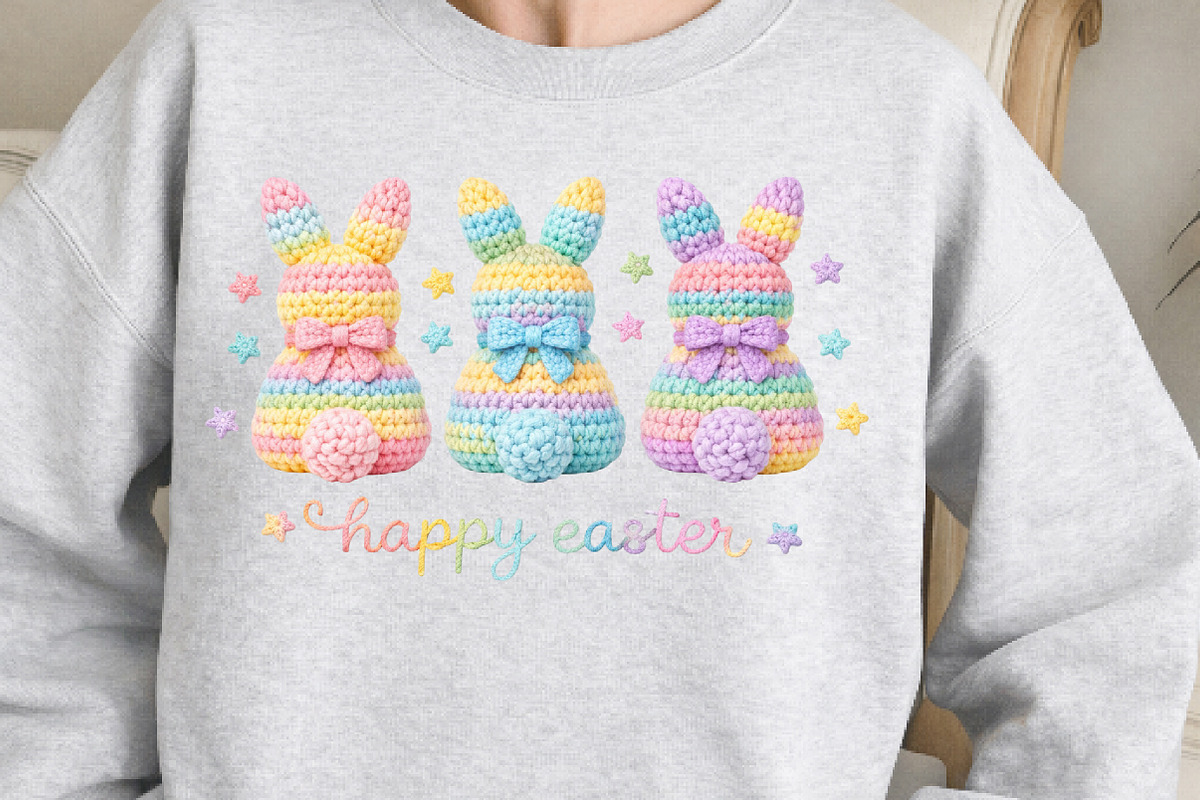 Crochet Easter Bunny Png, an Illustration by Watercolor design (Photo 9 of 9)