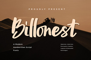 Billonest - Modern Script fonts