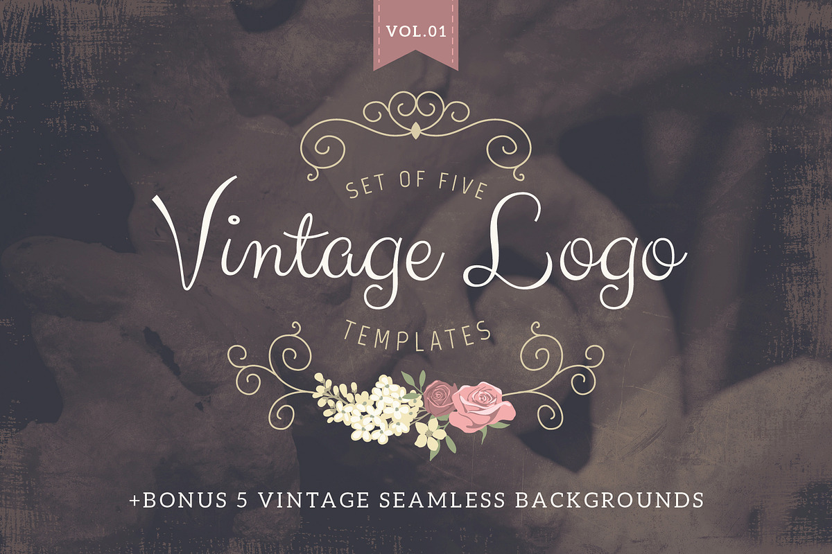 Vintage logo templates Vol 1, a Branding & Logo Template by Lisa Glanz (Photo 1 of 4)