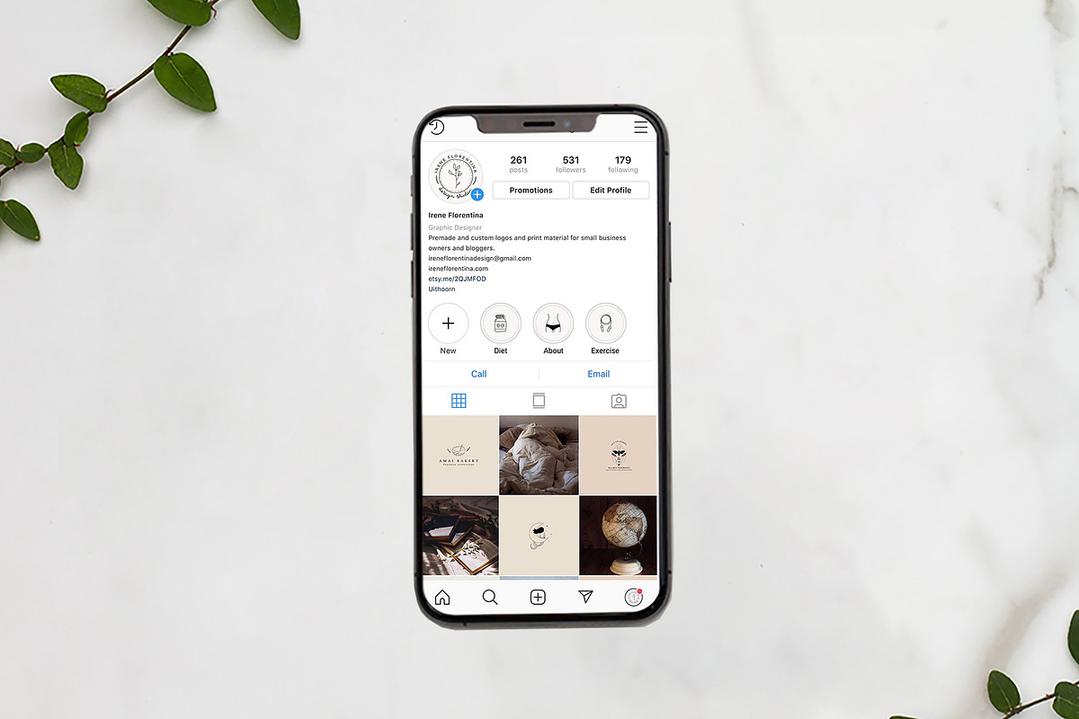 Fitness Instagram Highlight Icons, a Social Media Template by Irene Florentina Design (Photo 3 of 4)