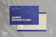 Blue Fathers Day Greeting Card, a Card Template by Neermana (Thumbnail 1 of 4)