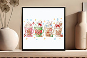 Pink Gingerbread Coffee Christmas PN, an Illustration by DreamCafeArt (Thumbnail 4 of 6)
