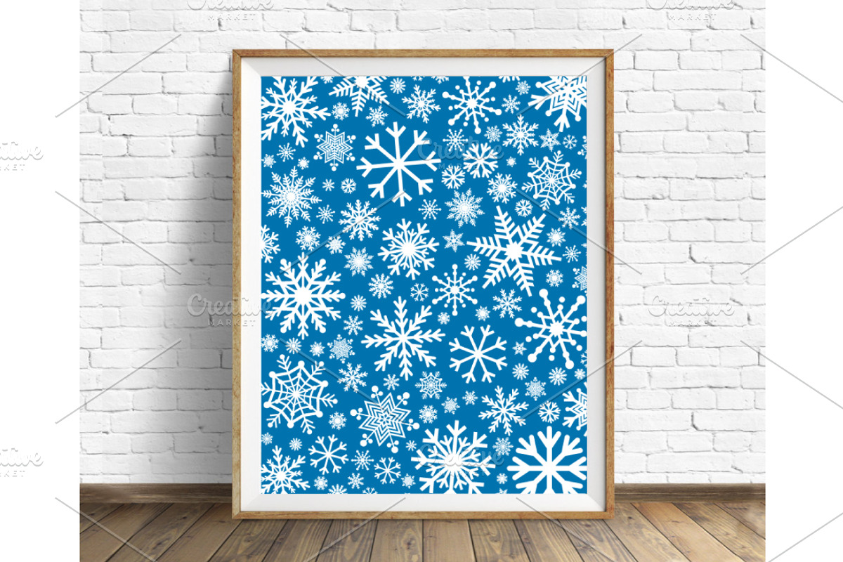 Snowflakes Background, a Pattern Graphic by beguima (Photo 3 of 6)