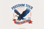Retro 4th of July PNG, America PNG,, an Illustration by SharpMarketplace (Thumbnail 1 of 9)
