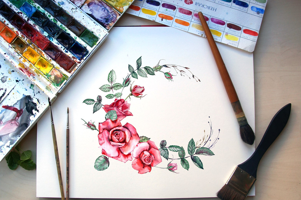 Watercolor Flowers Clipart - Roses, a Decorative Illustration by artabramova (Photo 10 of 10)