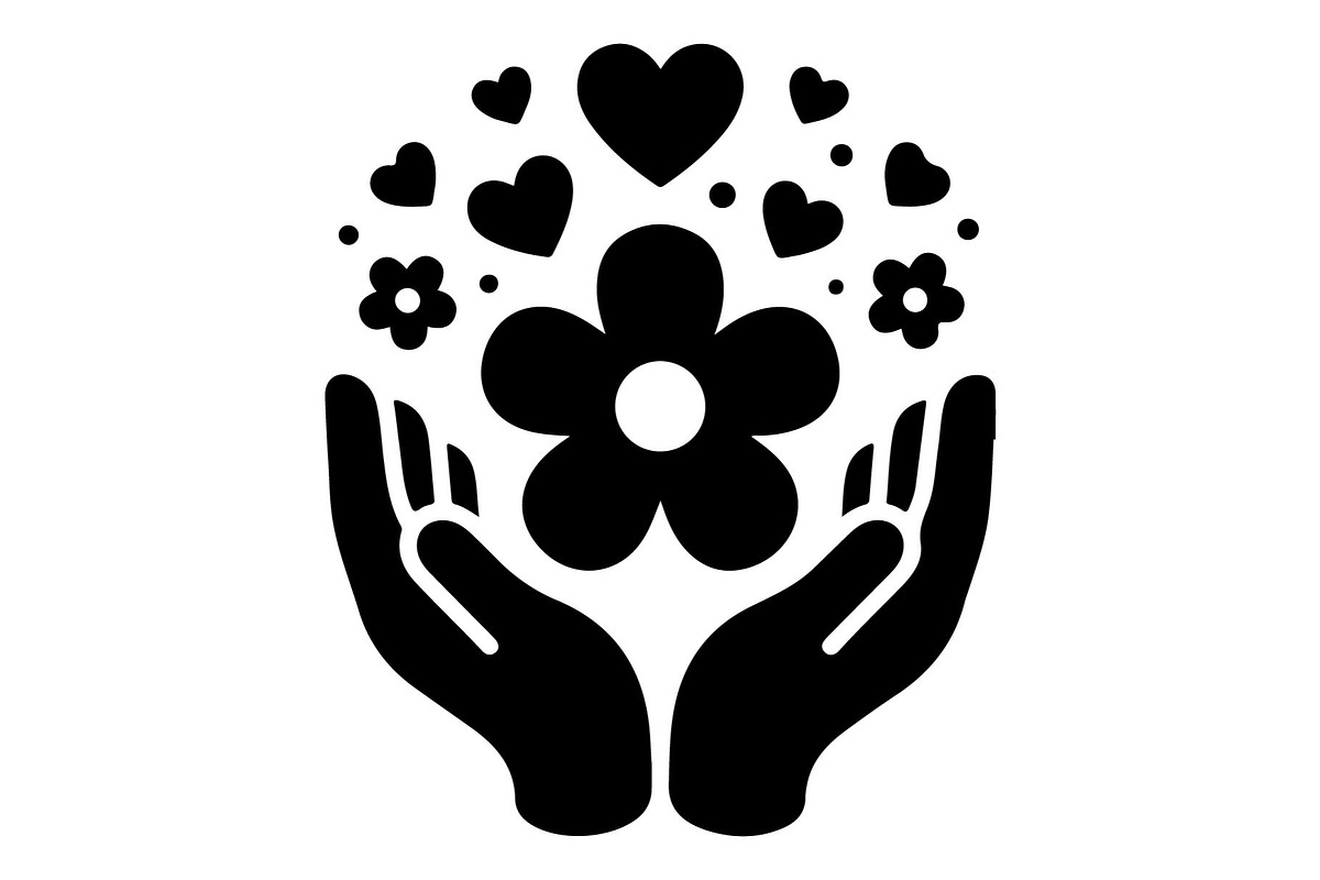 Flower Love Heart Silhouette, an Object Graphic by Gfx_Store (Photo 14 of 15)