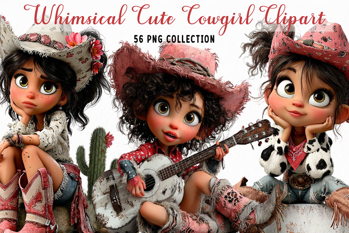 Cute Cowgirl Clipart, a Person Illustration by fashionaddict (Photo 1 of 7)
