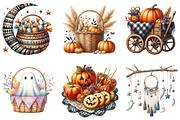 Boho Halloween Trick or Treat Clipar, an Illustration by DreamArtGraphic (Thumbnail 3 of 4)