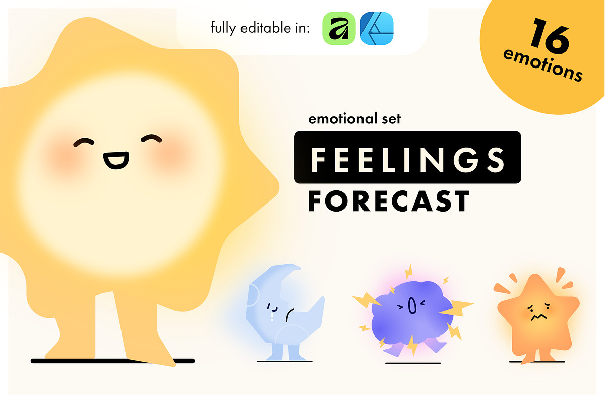 Feelings Forecast - Emotional Set, an Education Illustration by Pásha (Photo 1 of 5)