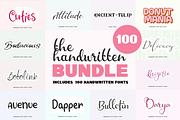 100 Handwritten Script Fonts Bundle, a Script Font by Fonteca (Thumbnail 1 of 10)