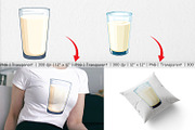 Glass of Milk Clipart, a Graphic by Artnoy (Thumbnail 3 of 5)