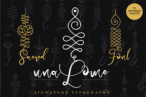 Unalome Sacred Font