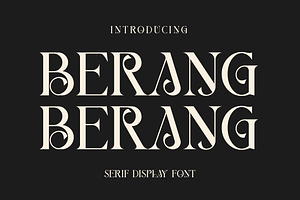 Berang Berang Serif Display Font