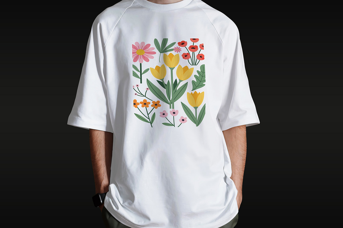 Floral Garden T-Shirt Design, an Object Illustration by Ahluva Studio (Photo 4 of 6)
