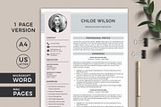 Modern Resume Template Word, a Resume Template by Klamp Studio (Thumbnail 2 of 10)