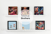 Square frame mockup mock up 07, a Print Template by MockUpBrothers (Thumbnail 1 of 6)