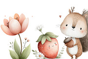 Watercolor Spring Nursery Clipart, an Illustration by Designworld (Thumbnail 6 of 6)
