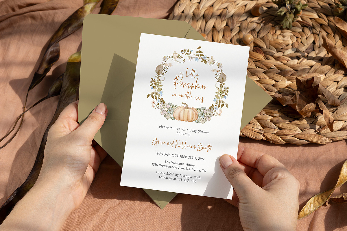 Card Mockup 5x7 In Hand 8e fall2, an Advertising Mockup by PawMockups (Photo 7 of 11)