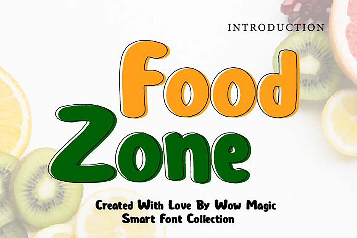 Food Zone, a Slab Serif Font by Wow Magic (Photo 1 of 3)