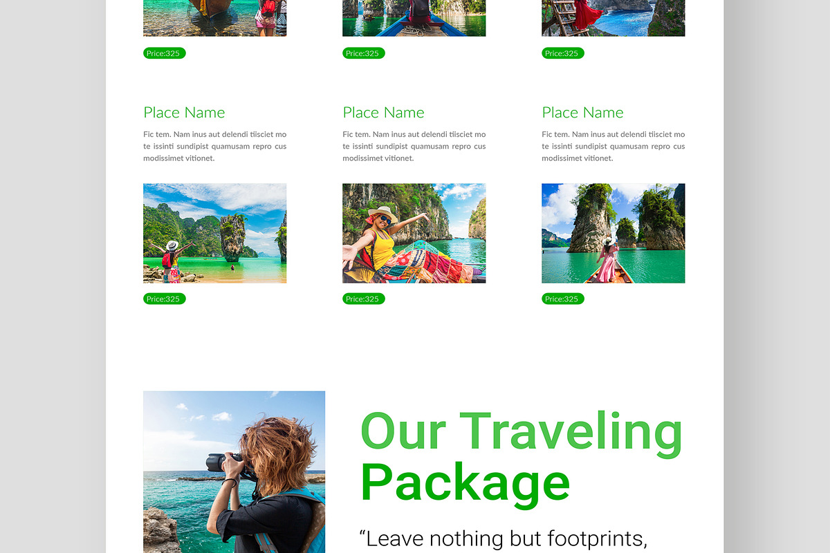 Travel Landing Page, a Landing Page Template by CreativeShaper (Photo 4 of 6)