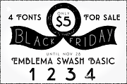 BLACK FRIDAY Emblema Headline Swash, a Sans Serif Font by graffistyling (Thumbnail 1 of 5)