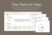 Time Tracker Notion Template, a Marketing Template by MARA Design Co. (Thumbnail 1 of 5)